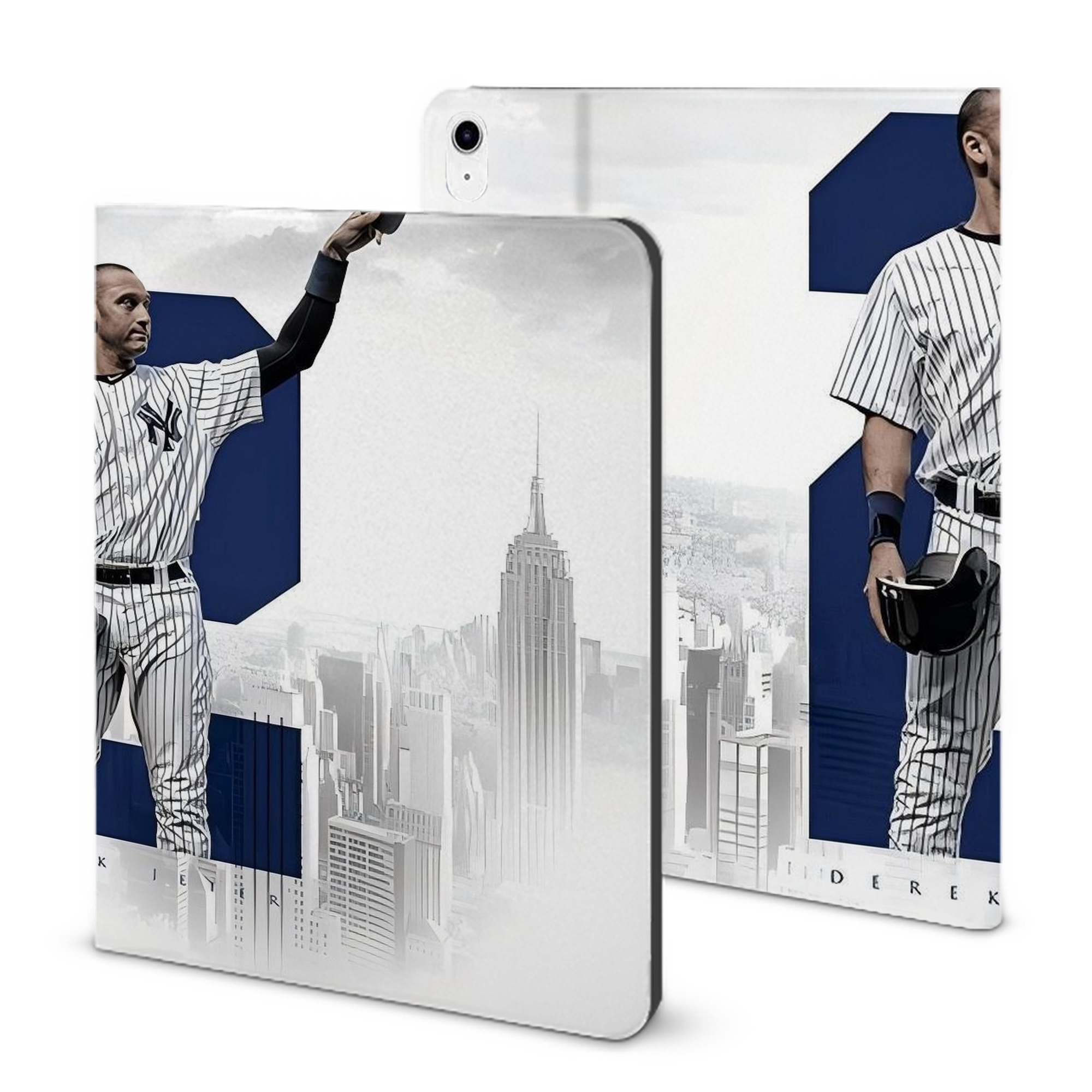 Derek Jeter 110 IPad Case Without Pencil Slot – Book-Style Cover With PU Leather & TPU – Slim, Durable, Scratch-Resistant, Full Protection & Easy Access